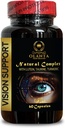 lutein complex - VISION SUPPORT NATURAL COMPLEX - Vision ergänzt bio, Augen Vitamin & Mineral Supplement, Taurin ergänzt Menschen, Milchdistelextrakt - 1 Flasche 60 Kapseln