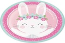 Creative Converting Party Supplies, Bunny Party Papierplatten, Teller Abendessen, Mehrfarbig, 8.75", 8ct