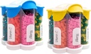 Extra Large Pill Organizer Täglich, Wöchentlich, Monatliche Beilage Flasche, niedliche Blossom Pill Dispenser mit 7 XL Compartments (2 Pack Combo) (Light Blue und Yellow)