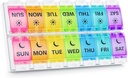BUG HULL Pill Organizer AM PM Arthritis Freundlich, BPA Kostenlose Pille Box 2 Mal pro Tag, große Pille Container, Wöchentliche Medizin Pill Organizer, Pille Fall 7 Tag für Vitamin, Ergänzungen