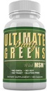 Tägliche Gesundheit, Ultimative Grüne mit MSM 1925mg Vegan freundliche natürliche Zutaten Superfood Gemüsenahrung Alkalisierende Immunenergie-Supplement 180 Kapseln (1 Monat Versorgung)