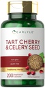 Carlyle Tart Cherry und Celery Seed Supplement | 200 Kapseln | Vegetarisch, Non-GMO und glutenfrei