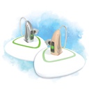 [Crystal Clear] EarCentric Wiederaufladbare Hörgeräte für Senioren mit Geräuschauslöschung, unsichtbarer Empfänger im Kanal Hörverlust, Persönlicher Soundverstärker | EarCentric-RIE400-Pair [Beige]