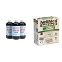 Alkalol Nasal Wash 3 Pack, NeilMed Sinus Rinse Kit mit Xylitol - Natural Relief von Nasal Congestion, löst Mucus, Antibacterial