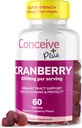 CONCEIVE PLUS Cranberry Gummies - 1000mg Stärke Cranberry Gummy Vitamins, Urinary Health, 60 Gummy Count, 30 Tage Versorgung