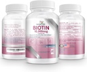Biotin 10.000MCG Kapseln Haarwachstum für Frauen und Männer - Vitamin B7 Pillen - High Potency Supplement für gesunde Hautnägel und Haartransplantation