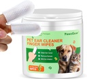 Dog and Cat Ear Wipes - sanfte Reinigung, Beseitigung unangenehmer Smells, Hergestellt aus Pflanzenextrakten, 50 Wipes