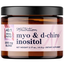 Myo-Inositol & D-Chiro Inositol Pulver | Hormon Balance für Frauen | Ideal 40:1 Ratio | Myo 2000mg, D Chiro 50mg | Regulate Menstrual Cycle und Unterstützung Ovarian Gesundheit | 30 Servierungen, 2.17 oz.