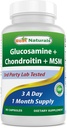 Best Naturals, Glucosamin Chondroitin MSM Supplements, 2600 mg pro Portion, 90 Kapseln (90 Count (Paket von 1))