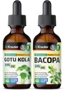 BIO KRAUTER Gotu Kola Tinktur 2 Fl. Oz. & Bacopa Tinktur 2 Fl. Oz.
