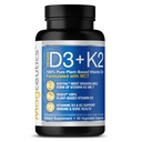 Vitamin D3 K2 mit MCT, 5000 IU Vegan D3 & 100 mcg MK7 K2, Unterstützung starker Knochen und Immungesundheit - 60 Kapseln (60 Tage Versorgung)