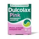 Dulcolax Pink Stimulant Laxative Tabletten, Overnight Laxative, Predictable & Effective Constipation Relief, Relieves Straining & Bloating, Bisacodyl 5 mg, 25 Count