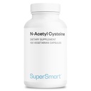 Supersmart - NAC N-Acetyl Cystein 1800 mg pro Tag - Aminosäuren - Antioxidantien & Anti-Aging-Ergänzung - Glutathion-Vorläufer | Nicht-GVO & Glutenfrei - 100 vegetarische Kapseln