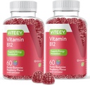 VITEEY Vitamin B12 Gummi - Kognitive Unterstützung und Energie Gummi - Vegan, Gelatin frei, Glutenfrei - 60 Count