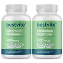 BESTVITE Chromium Picolinate 1000mcg (480 vegetarische Kapseln) (240 x 2) - keine Stearaten - kein Dicalciumphosphat - Vegan - Glutenfrei - Non-GMO