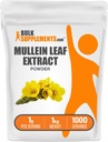BulkSupplements.com Mullein Leaf Extract - Verbascum Thapsus, Mullein Supplement - Kräuterergänzung für Immununterstützung - Glutenfrei, 1g pro Servierung, 1kg (2.2 lbs) (Pack von 1)