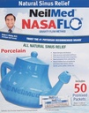 NeilMed Nasaflo Porzellan Neti Pot, 50 Count (Verpackung kann variieren)