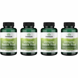 Swanson Sting Nettle Root (Urtica Dioica) - Kräuterergänzung - (100 Kapseln, 500mg) (4 Packung)