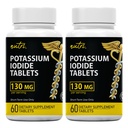 Nature's Fusions Kalium Iodide Tabletten (Pack von 2) 130mg - 120 Tabletten EXP 10/2032 - YODO Naciente - KI Pillen - Yoduro de Potasio