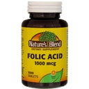 Nature's Blend Folic Acid 1000 mcg - 1000 Tabletten Packung von 3