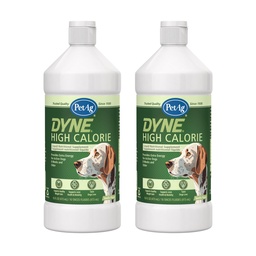 PetAg Dyne High Calorie Liquid Nahrungsergänzungsmittel für Hunde & Welpen 8 Wochen und älter - 16 Unze, Paket von 2 - Unterstützt Leistung und Ausdauer - Sweet Vanilla Flavor