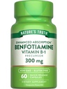 Nature's Truth Benfotiamine | 300mg | 60 Count | Non-GMO und Gluten Free Supplement | Vitamin B1 Precursor