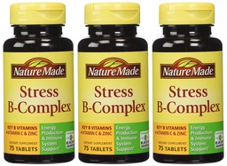 Natur Made Stress B Complex W Zink Größe 75ct (Pack mit 3) 225 ct Gesamt