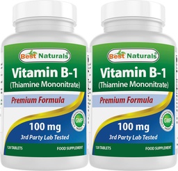 Best Naturals Vitamin B1 als Thiamine Mononitrate 100 mg 120 Tabletten (120 Graf (Pack von 2))