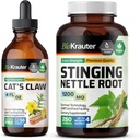 BIO KRAUTER Cats Kralle Tinkture 4 Fl. Oz. & Sting Nettle 250 Kapseln