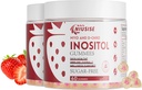 Inositol Gummie, Inositol-Ergänzung mit Myo-Inositol & D-Chiro Inositol + Vitamin D3, Ideal 40:1 Ratio, mit Magnesium Glycinat 400mg, Unterstützt regelmäßigen Zyklus für Frauen, Vegan, 2 Pack