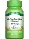 Nature's Truth KSM-66 Ashwagandha | 60 Caplets | mit L-Theanine | Vegan, Non-GMO, & Gluten kostenlose Ergänzung