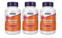 NOW Foods Foods Inositol 500mg,100 Kapseln (Paket von 3)