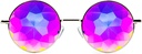 GloFX Imagine Kaleidoscope Gläser - Metallrahmen - Rainbow Diffraction Rave EDM Festival