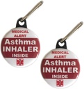 Asthma Inhaler Innentasche Tag medizinischer Alarm Reißverschluss Pull Set 2pcs