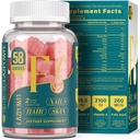 Biotin Gummis für Haare, Haut und Nägel - Haar Vitamine für Männer & Frauen, 10.000mcg Max Strength Vitamin B7 für Haarwachstum und stärkere Nägel,203