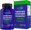 lovebug PROBIOTICS Immununterstützung Täglich Probiotikum für Männer & Frauen, 40 Milliarden CFU & 6 Strains, Inklusive Vitamin C, Zink & Echinacea, 30 Kapseln, Vegan & Non-GMO