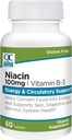 Qualität Wahl Niacin (Vitamin B3) Energie & Ciculatory Unterstützung 100 mg Supplement, 60 Zähler Flaschen