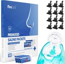 FireAnt 100 Saline Packets und 12 wiederverwendbare Saline Pods Refills Set, kompatibel mit Navage Nasal Care - Enthält 100 Count Salt Packets Sinus Rinse + 12 Pack Silikon Salz Pads Refill in Schwarz