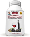 ANDREW LESSMAN Resveratrol-200mg - 30 Kapseln - Red Wine's Beneficial, Naturally Occurring Antioxidant, Ohne Alkohol. Zusatzstoffe frei