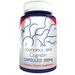Nootropics Depot Cognizin Citicoline Capsules | 180 Count | Choline Supplement | Brain Health Supplement | Reguliert Speicher und kognitive Funktion | Unterstützt Aufmerksamkeit, Fokus und Recall