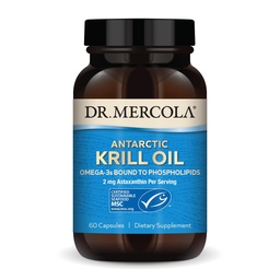 Dr. Mercola Antarktis Krill Oil - 1000 mg - Omega-3 Supplement mit EPA & DHA - Unterstützt Gehirn, Herz, Gelenk- & Immun-Gesundheit - GMO-frei, Glutenfrei & Soy-frei - 60 Kapseln (30 Portionen)
