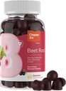 Zahler Beet Root Gummis mit Kirschfrucht Extrakt - 500mg Beet Gummis für Erwachsene - Dark Cherry Flavor - Unterstützt Blut & Stickstoffmonoxid-Durchfluss - Vegetarische Kosher Non GMO Beetroot Gummies - 60 Count
