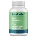 BESTVITE Zink Picolinat 50mg (240 vegetarische Kapseln) - No Stearates - Vegan - Non GMO - Glutenfrei