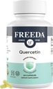 FREEDA Quercetin 500mg - Reine Quercetin-Ergänzung für Histamin & Immununterstützung, Herzgesundheit & Antioxidante Vorteile - Glutenfrei, Vegan Health Supplement für Erwachsene Kosher zertifiziert (60 Kapseln)