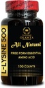 L-LYSINE SUPPLEMENT AMINO ACIDS - Lysine Supplement Immununterstützung, Unterstützung Integrity of Skin and Lips, L-Lysine Hydrochlorid-Unterstützung, Stickstoffbilanz, Glutenfrei - 1 Flasche 100 Zähler