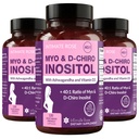 Intimate Rose Myo-Inositol & D-Chiro Inositol Blend - 40:1 Blend Ratio - Women's Daily Wellness Support - Vitamin D & Ashwagandha, 3 Flaschen