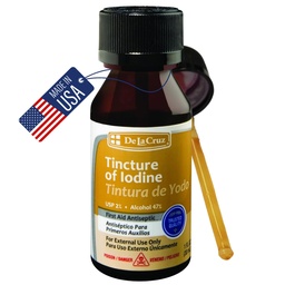De La Cruz 2% Iodine First Aid Antiseptic, Made in USA 1 FL OZ (1 Flasche)
