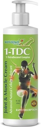 1tdc Joint & Muscle Relief Cream - Verwenden Sie auf Back, Knie, Neck, Schulter, Hip - Beruhigt Stiff Gelenke, Muskeln und Verletzungen in 5-10 Minuten - Relaxer - 16 oz