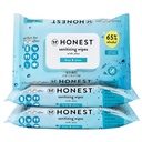 The Honest Company Fragrance-Free Sanitizing Alkohol Wipes, Antibakterielle Hand Wipes mit Aloe, Kills 99% Germs, Safe for Hands, 150 Count (3 Packs von 50)