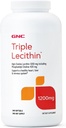 GNC Triple Lecithin 1200mg Supplement, unterstützt ein gesundes Herz, Leber und Nervensystem, 240 Servierungen